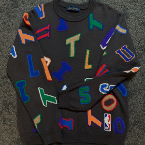 (3L)(XXL) 루이비통 NBA 레터스 크루넥 모카 국내백화점판