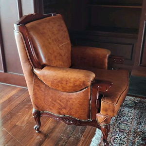 빈티지 가죽 리클라이너 의자