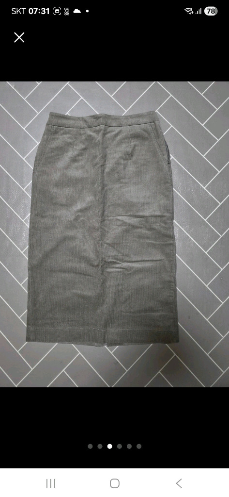 (새상품) M 탑텐 코듀로이 스판 롱스커트--2