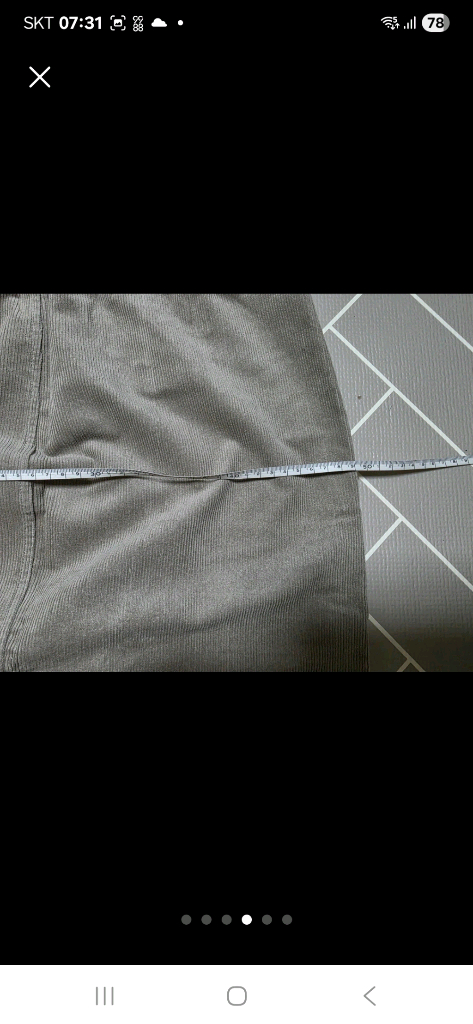 (새상품) M 탑텐 코듀로이 스판 롱스커트--3