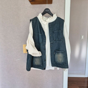 여성 데님 조끼