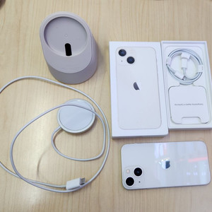 아이폰 13 미니 스타라이트 128GB + 정품무선충전기