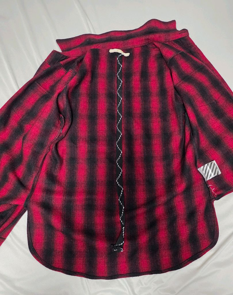 Off-White 오프화이트 체크 남방 셔츠 L--4