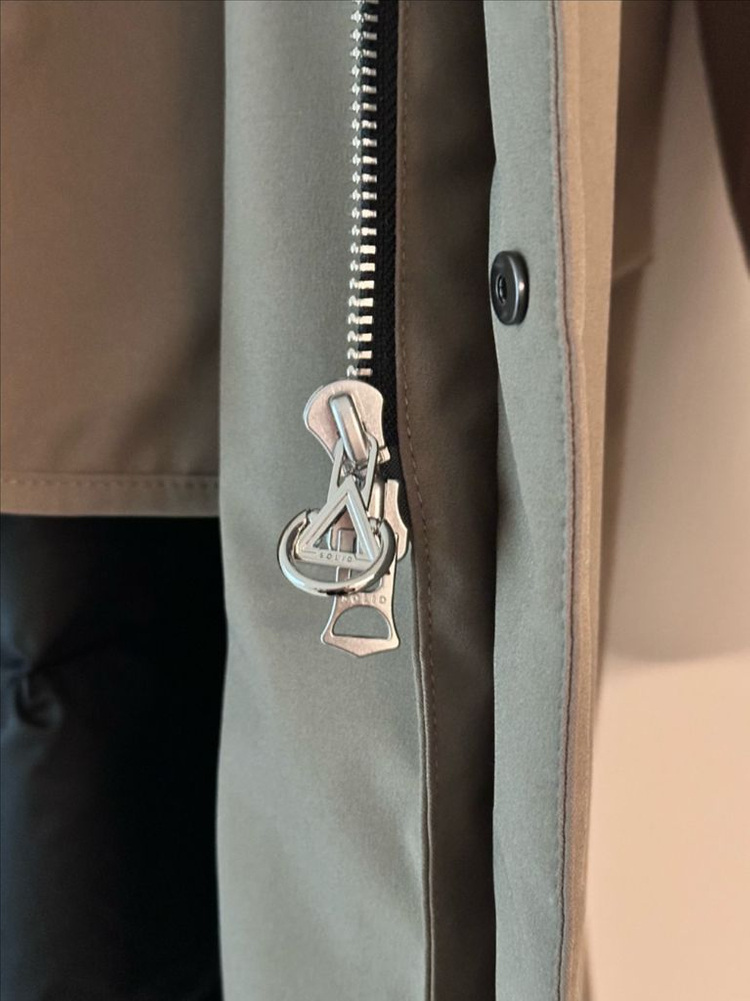 솔리드옴므 후드 롱 코트 패딩--3