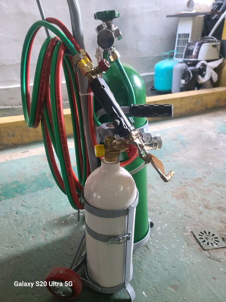 산소용접기 알미늄통 13리터(오토치 자동점화불대)--1