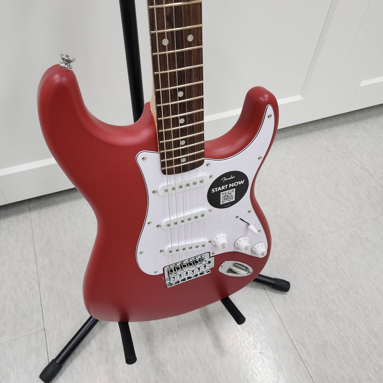 스콰이어 스트랫 일렉기타 DEBUT STRAT LRL WPG 레드--5