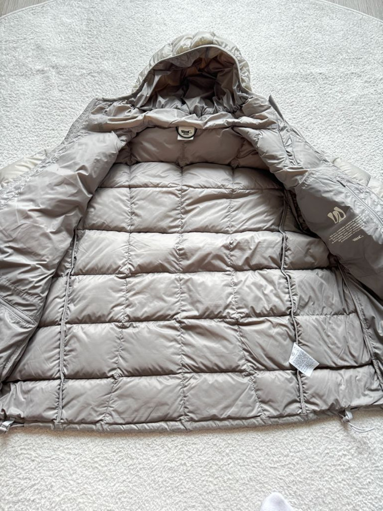 wmc 더블유엠씨 중경량 후드다운 경량패딩 팝니다 그레이 베이지 XL--1