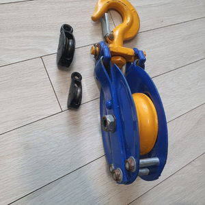 빈티지 블루옐로우 대형 무쇠도르레