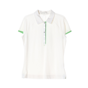 [XS]나이키골프 화이트 그린 반팔 카라티 여성 골프 폴로 티셔츠 이미지