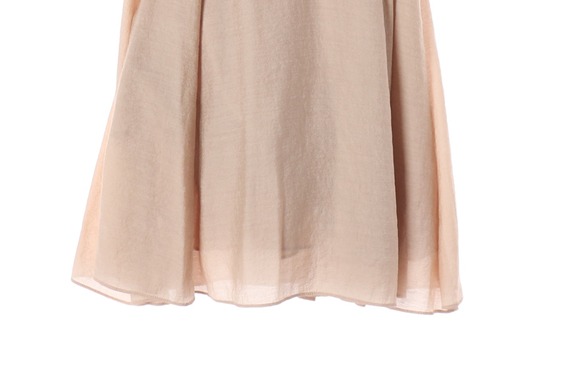 [S]ZOOC주크 베이지 카라 벨트 반팔 롱 원피스 하객룩 드레스--3