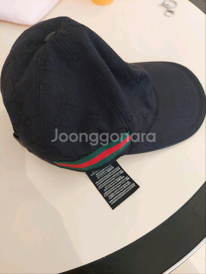 구찌 GG 로고 베이스볼 블랙 볼캡 m 백화점판--0