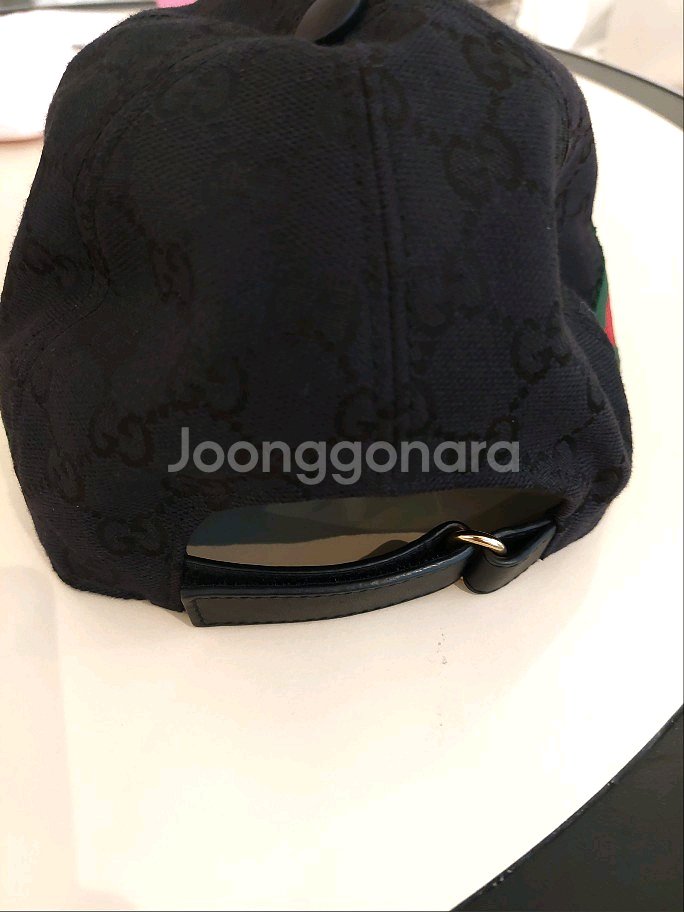 구찌 GG 로고 베이스볼 블랙 볼캡 m 백화점판--6