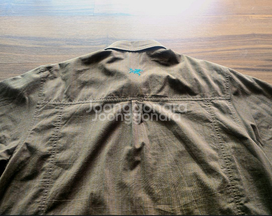 (가격인하) 아크테릭스 (Arcteryx) 코튼 체크 반팔 셔츠 XL--4