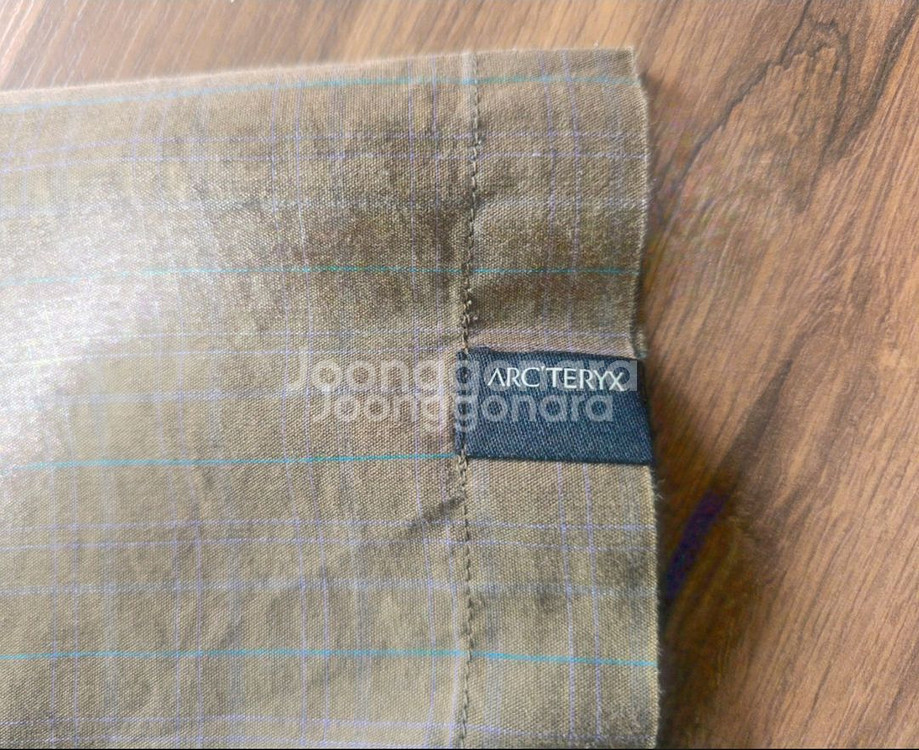 (가격인하) 아크테릭스 (Arcteryx) 코튼 체크 반팔 셔츠 XL--5