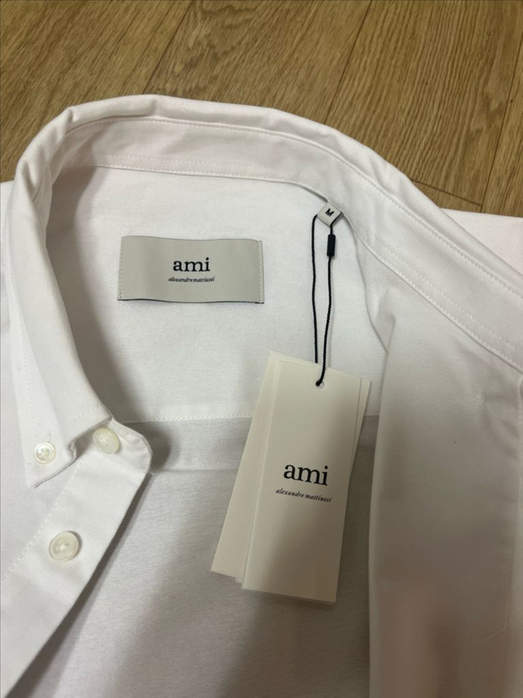 아미 옥스포드 스몰하트 셔츠 M 새제품--1
