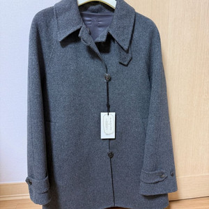 유메르 베일리 캐시미어 하프코트 멜란 차콜 새상품(택 미제거) 이미지