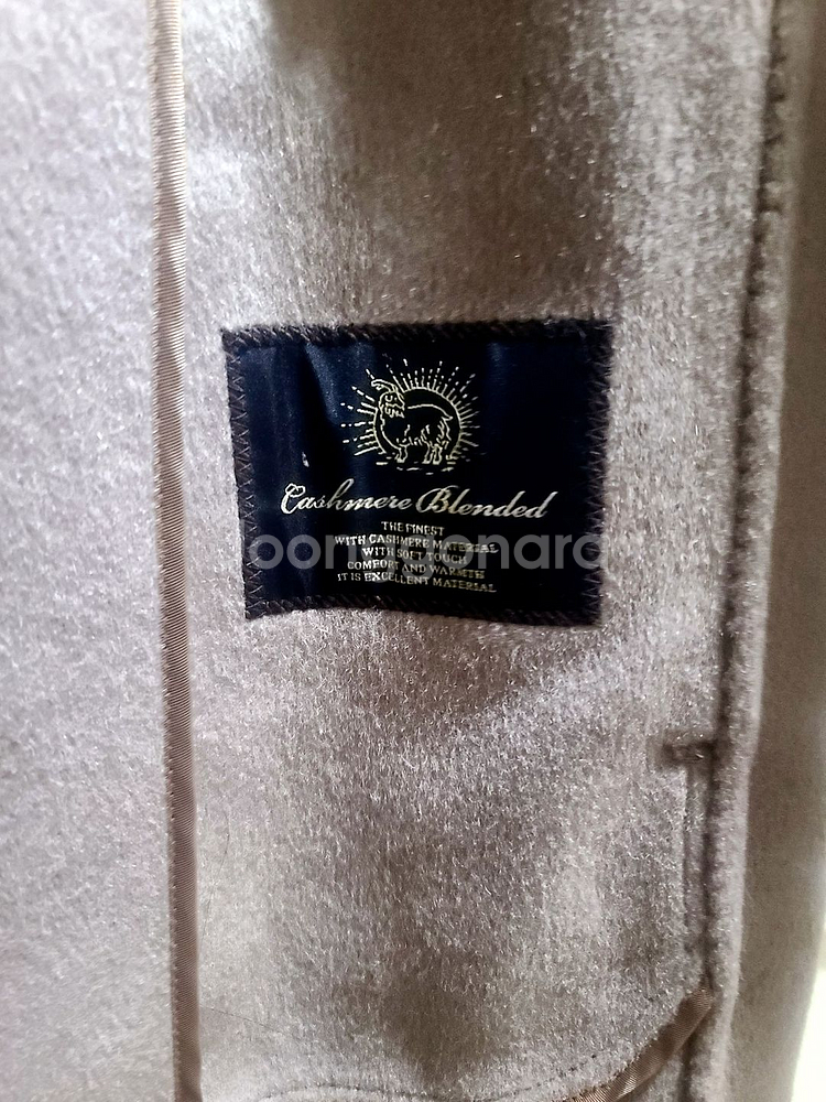 지오지아 And Z / 앤드지 세미오버핏 베이지 핸드메이드 울캐시미어 코트 / 100[100-105]--5