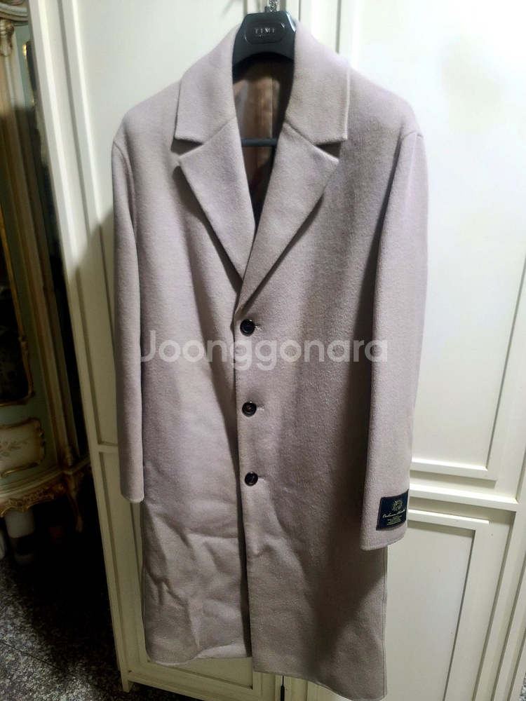 지오지아 And Z / 앤드지 세미오버핏 베이지 핸드메이드 울캐시미어 코트 / 100[100-105]--6