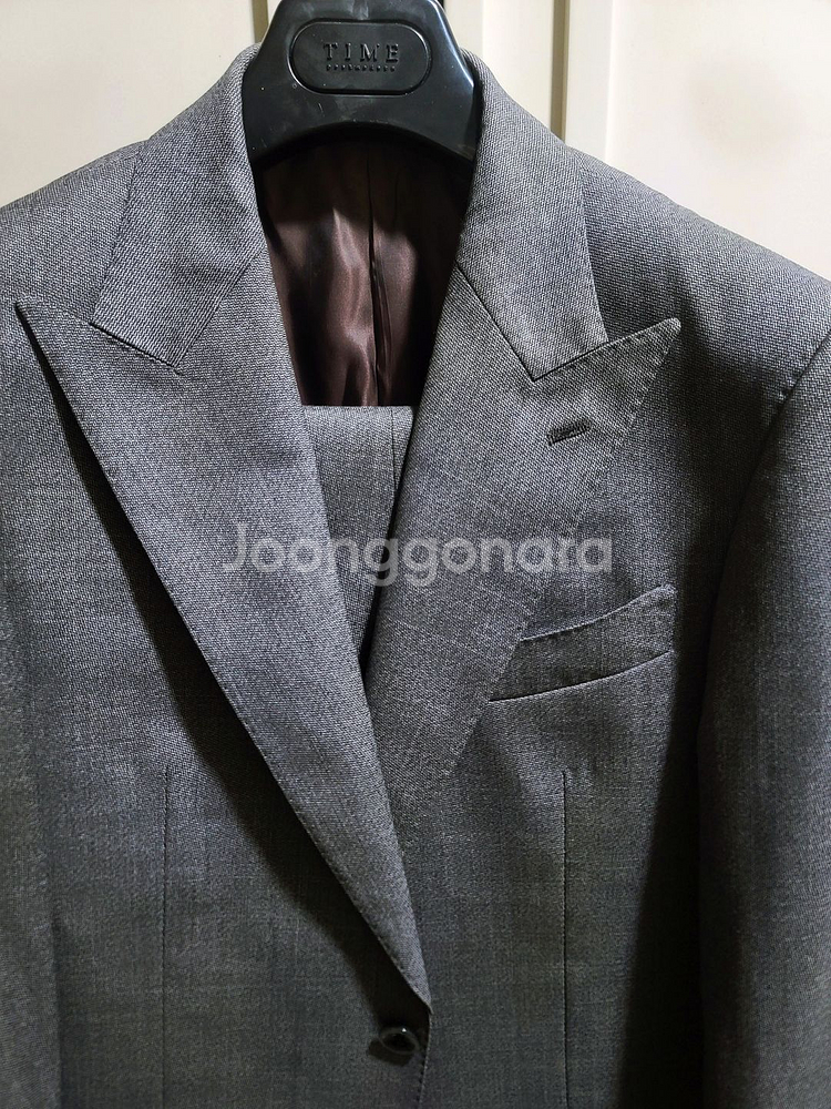 반하트 디 알바자 / 이태리 사르토리얼 미드 그레이 와이드 피크드라펠 수트 / 100, 32--2