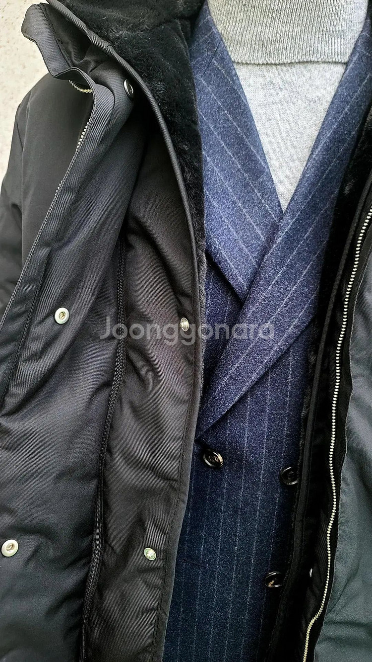 지오지아 And Z / 앤드지 구스다운 후드 패널 라이너 패딩 점퍼 / 100[100-105]--5