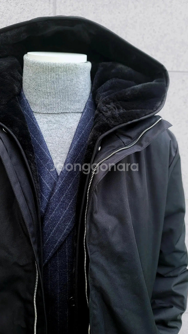 지오지아 And Z / 앤드지 구스다운 후드 패널 라이너 패딩 점퍼 / 100[100-105]--4