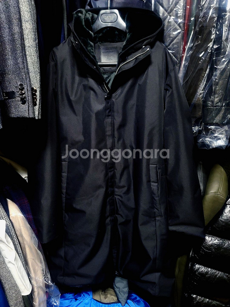 지오지아 And Z / 앤드지 구스다운 거위털 후드 패널 라이너 패딩 점퍼 블랙 / 100[100-105]--0