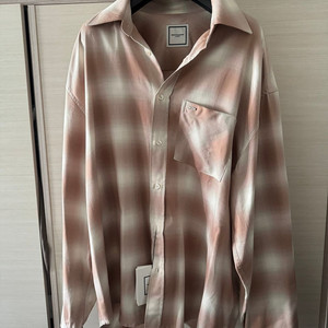 우영미 25fw 베이지 체크셔츠 50사이즈 이미지