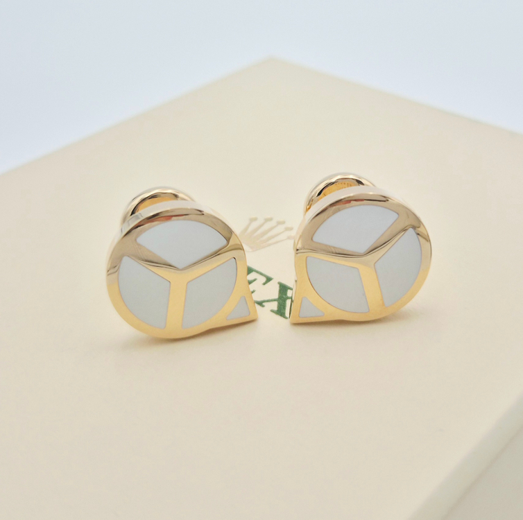 [셀렉트/감정서발급] 롤렉스 18K 크라운 커프링크스 A1028 미사용품--5