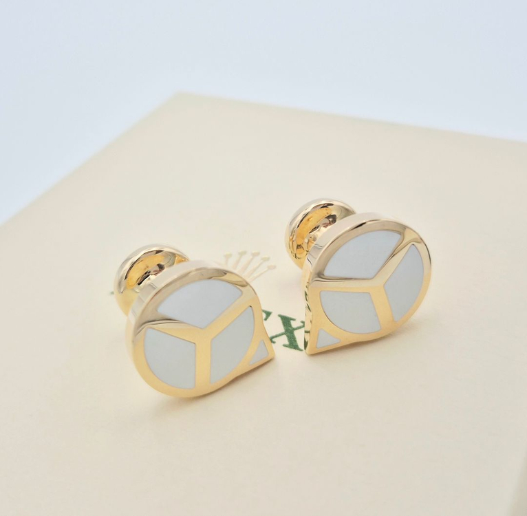 [셀렉트/감정서발급] 롤렉스 18K 크라운 커프링크스 A1028 미사용품--4