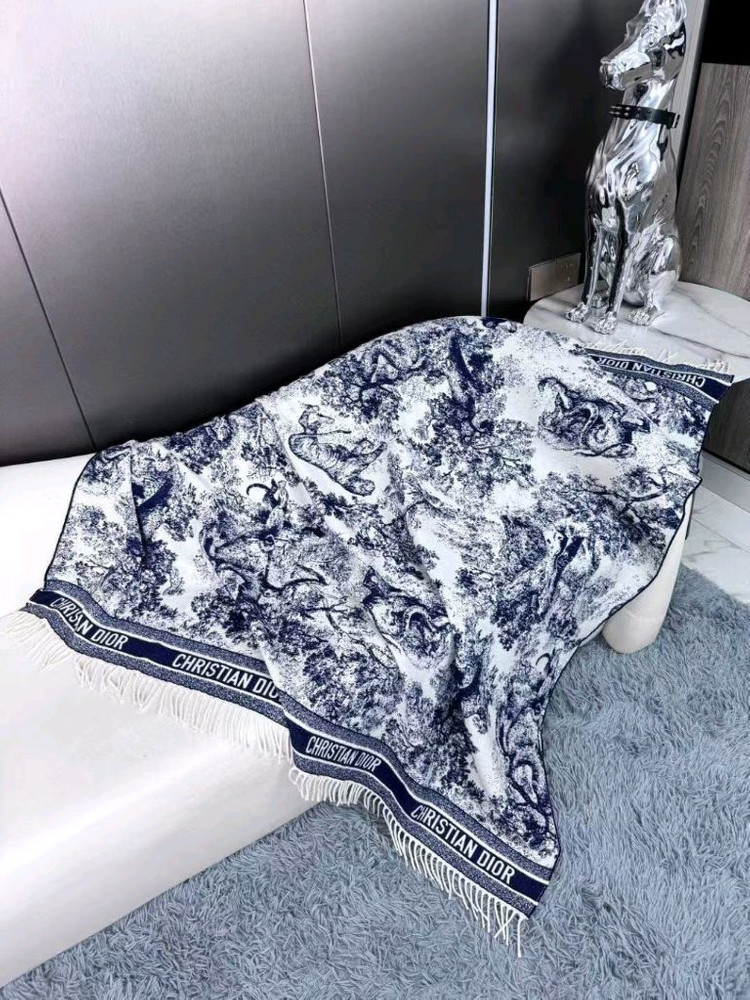 디올 오블리크 패턴 캐시미어 스카프--3