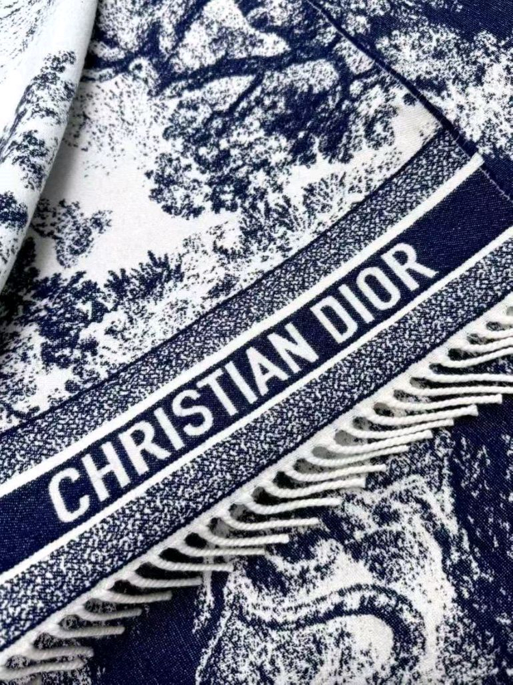 디올 오블리크 패턴 캐시미어 스카프--5