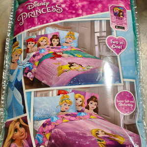 디즈니 정품 공주 프린세스 양면 싱글 솜이불(신데렐라, 라푼젤, 미녀와야수, 인어공주)