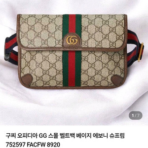 구찌 GG 캔버스 벨트백