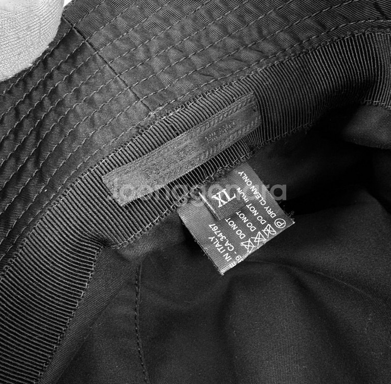[XL] 프라다 남성 리나일론 삼각로고 버킷햇 벙거지 모자 블랙--5