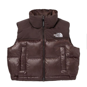 노스페이스 눕시 패딩 조끼 브라운 L