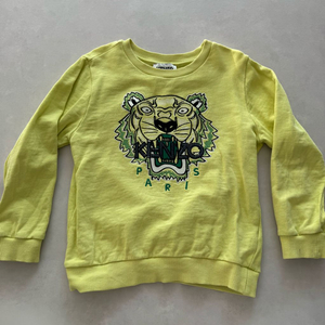 겐조 키즈 호랑이 자수 맨투맨 형광연두 5A (110)