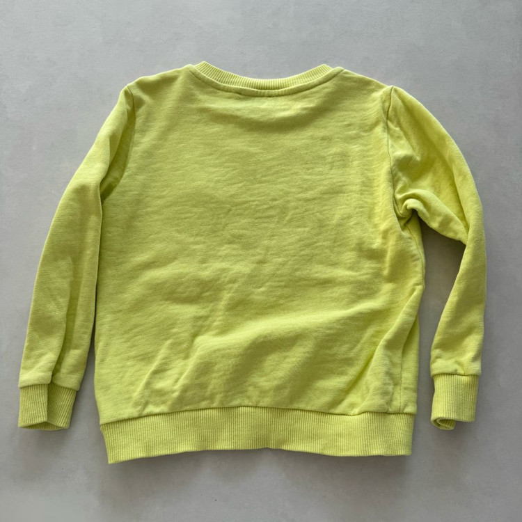 겐조 키즈 호랑이 자수 맨투맨 형광연두 4A (104)--2