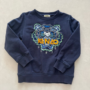 겐조 키즈 호랑이 자수 맨투맨 네이비 5A (110)