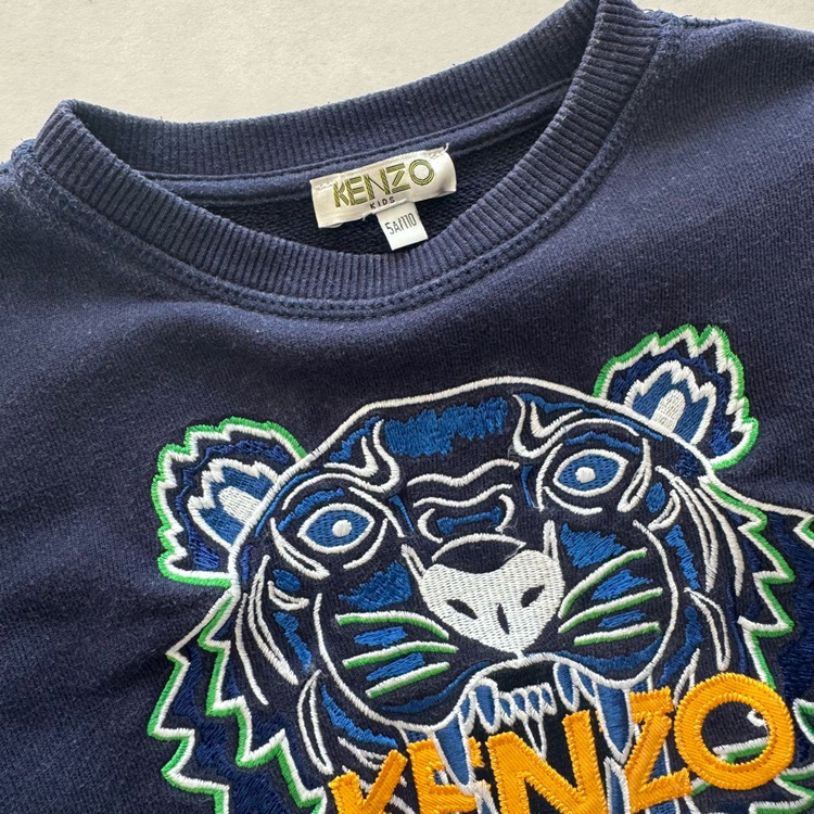 겐조 키즈 호랑이 자수 맨투맨 네이비 5A (110)--1