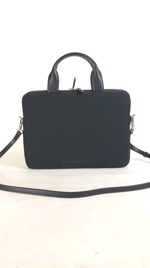 칼라거펠트 아이코닉 검정 나일론 남성 브리프케이스 이미지