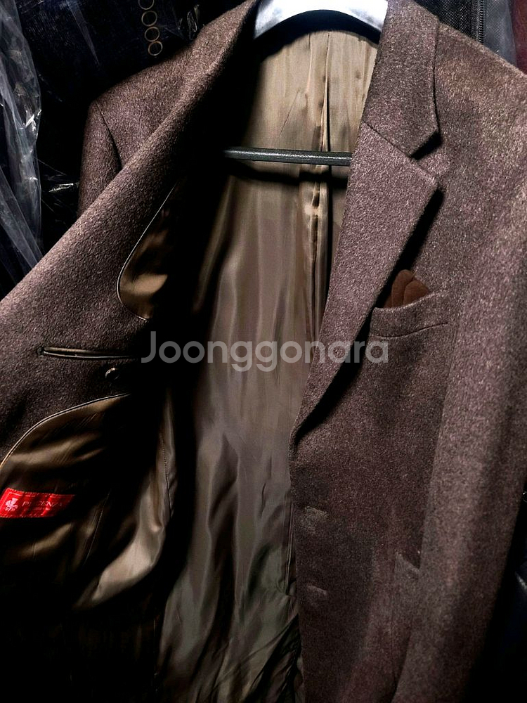 지오지아 And Z / 앤드지 이태리 피아첸자 캐시미어 50% 세피아 멜란지 브라운 코트 / 105--2