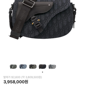 디올 새들 메신저백 오블리크 자카드