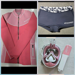 래쉬가드(서핑복)세트+ 스노클마스크