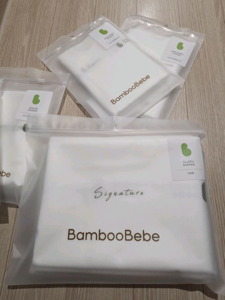 밤부베베 시그니처 거즈 손수건, 엠보 손수건, 천귀저귀 새상품!!--2