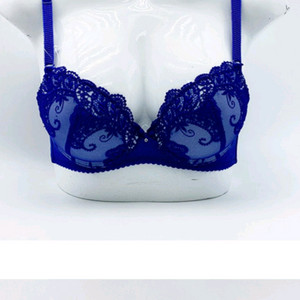 샤빌 블루 플라워 자수 브래지어 85B