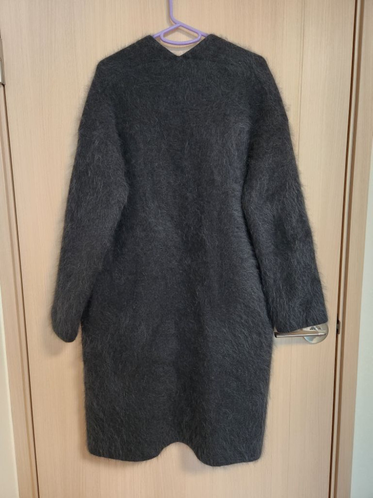 여자 울털가디건 롱니트코트--2