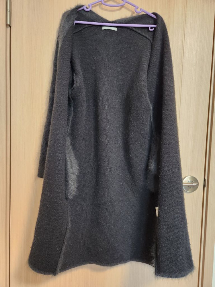 여자 울털가디건 롱니트코트--3