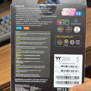 써멀테이크 xg RGB 램 ddr5 6000 32gb 미개봉