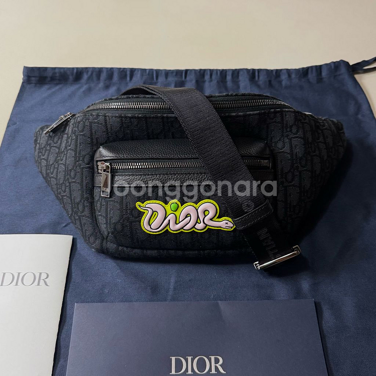 [한정판/백화점판]디올 X 카우스 오블리크 벨트백--0