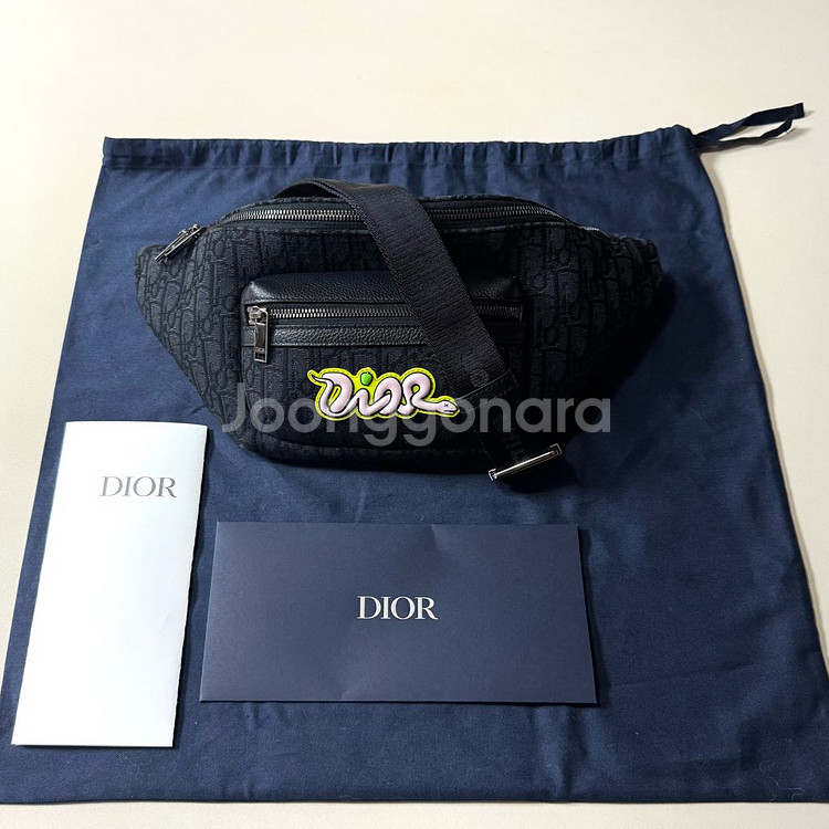 [한정판/백화점판]디올 X 카우스 오블리크 벨트백--2